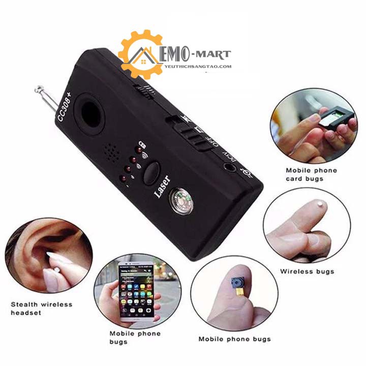 [ FREE SHIP ] Máy phát hiện các thiết bị nghe lén, camera CC308+