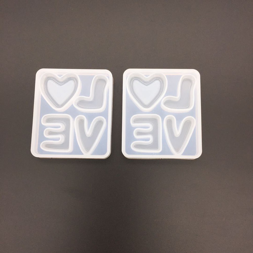 Khuôn silicon chữ love đổ keo AB