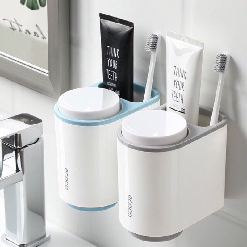 KỆ ĐỂ KEM ,BÀN CHẢI RĂNG KÈM 2 CỐC HIỆU ECOCO SIÊU SANG TIỆN DỤNG