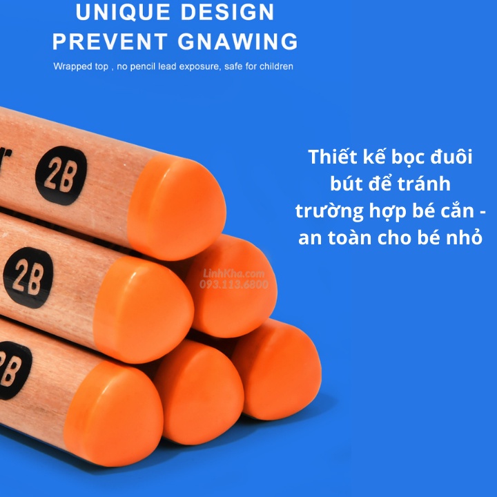 Bút Chì Thân To Hình Tam Giác Cho Bé Từ 2 Tuổi Dễ Cầm Đúng Chuẩn - Ruột Chì 2B 4B 6B - Mideer