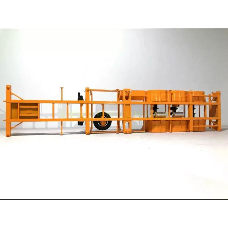 Xe mô hình rơ mooc xương kim loại 1:24