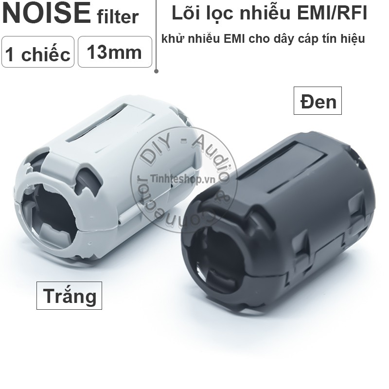 Kẹp cục lọc khử nhiễu dây cáp Audio HDMI VGA USB Cáp nguồn âm thanh 13mm 1 chiếc