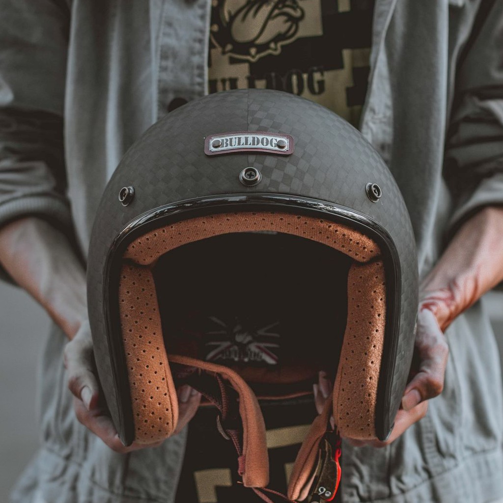 Mũ bảo hiểm 3/4 Bulldog Heli Carbon  - Bảo hành 5 năm - SPID.VN