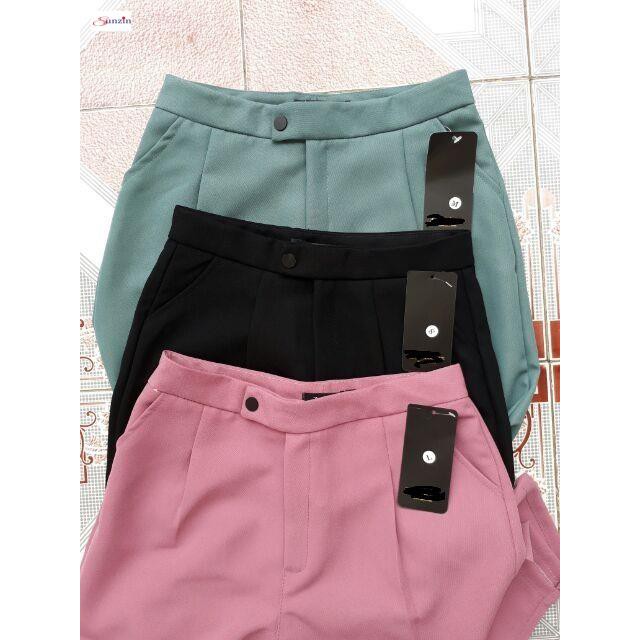 Quần công sở baggy gấu lệch