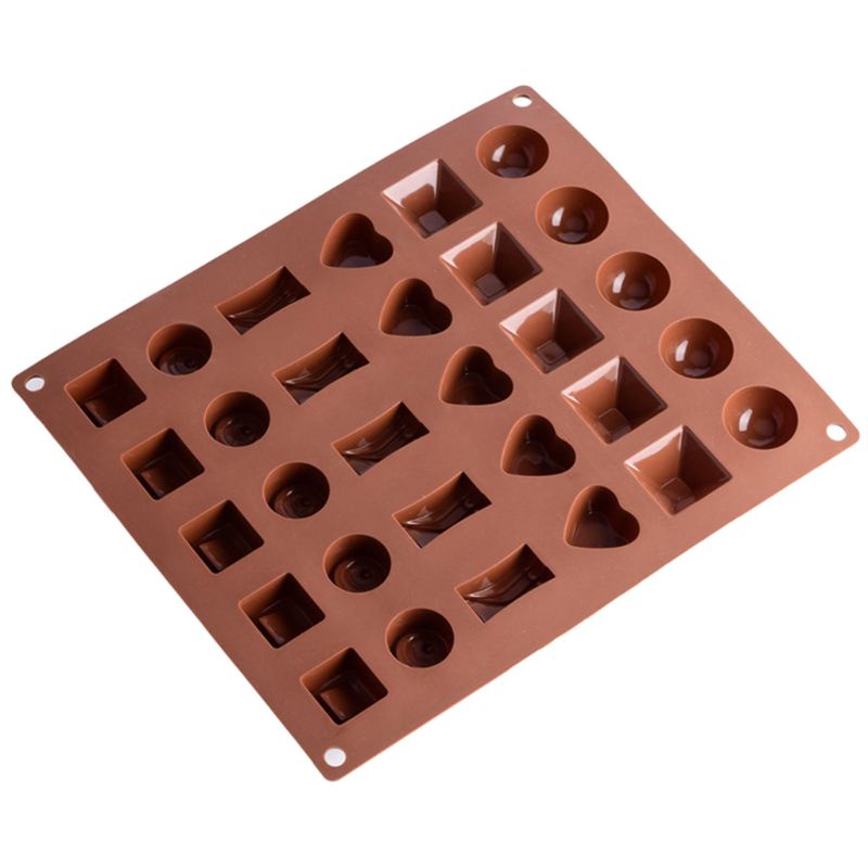 Khuôn Silica Gel 30 Ngăn Làm Bánh Quy / Sô Cô La / Kem Đa Năng Cho Nhà Bếp