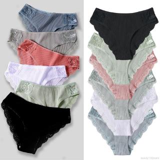 Quần lót cotton không đường may viền ren gợi cảm cho nữ