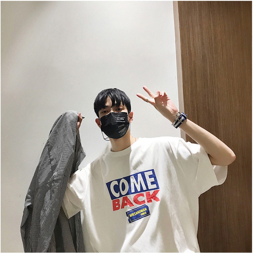 Áo phông nam nữ form rộng tay lỡ unisex Come Back 2 màu trắng đen siêu đẹp - áo thun tay lỡ hàn quốc oversize ulzzang