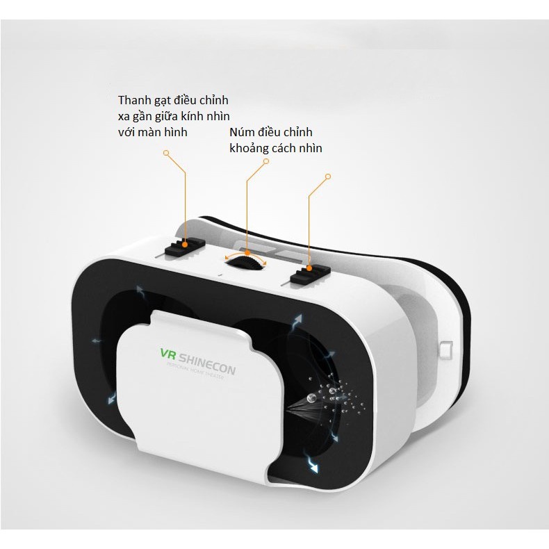 Kính Thực Tế Ảo 3D VR Shinecon 5.0 Cao Cấp, chơi game, xem phim