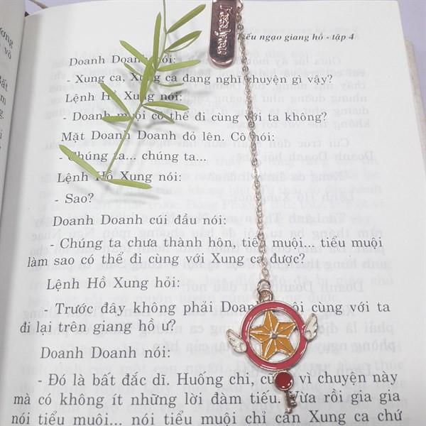 Bookmark Kẹp Sách Kim Loại Phối Charm Hình Cardcaptor - Mẫu 2