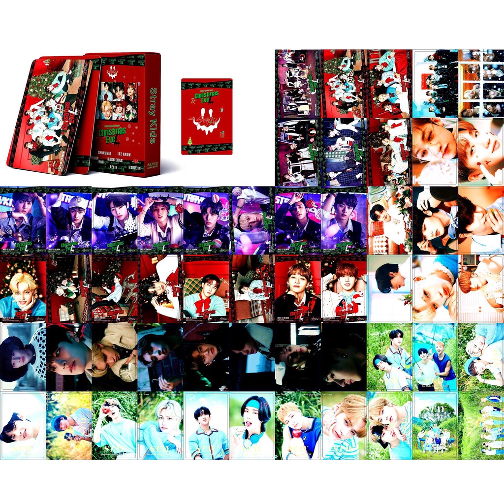 Hộp 54 Thẻ Stray Kids Christmas EveL Lomo Card Photocard Postcard
