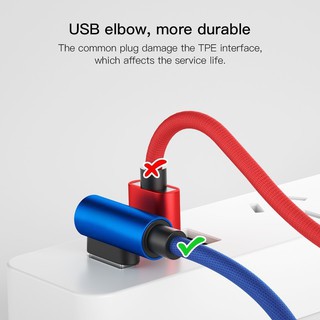 PDD 1M Fast Charging USB Cable Angle 90 Degrees For Andorid / iPhone / OPPO