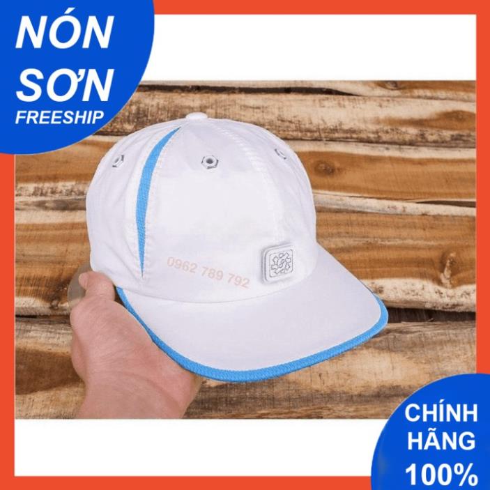 Mũ Lưỡi Trai Nón Sơn Logo Vuông Vải Dù Trắng Viền Xanh Dương Chính Hãng Hàng Chuẩn Tem 7 Màu Thời Trang Cao Cấp Mớ 2022