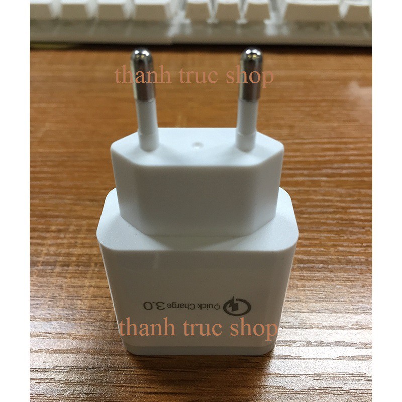 Cục sạc nhanh QC 3.0 5V-3.5A /9V-2A /12V-1.5A cho điện thoại SMART PHONE -Cáp sạc nhanh - Cáp truyền data dữ liệu Type-C