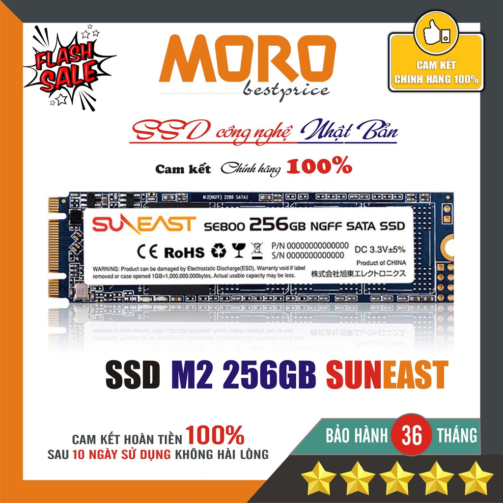 [FLASH SALE] Ổ cứng SSD M2 Sata 128GB/256GB Suneast/Glowy - 2280mm - Hàng chính hãng bảo hành 36 tháng!