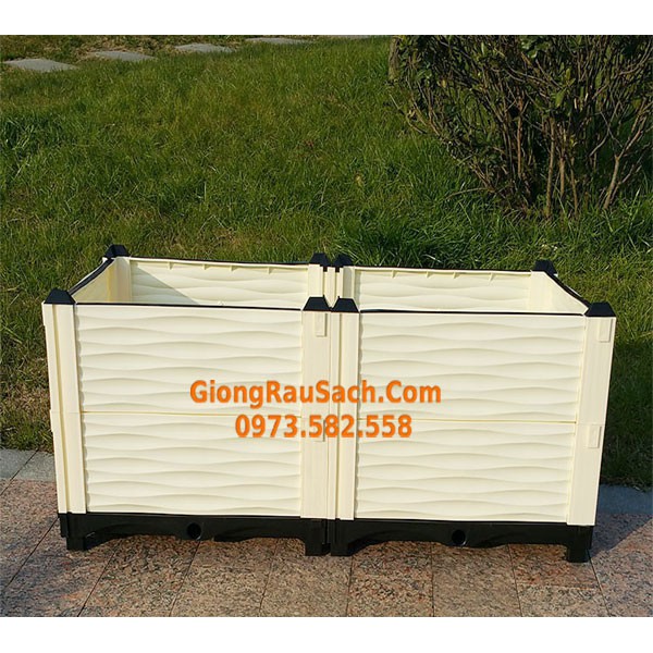 Chậu Ghép Trồng Rau Sạch, Trồng Cây Tại Nhà 1mx0.5mx39cm và 0.8*0.4*0.39cm