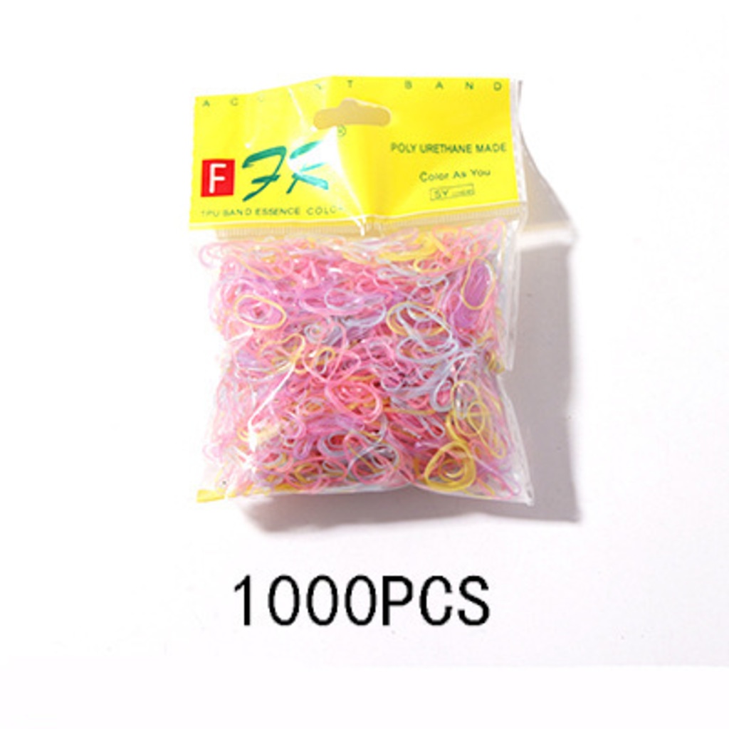 Set 1000 Dây Thun Buộc Tóc Nhiều Màu Sắc Dùng Một Lần Dành Cho Nữ