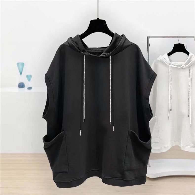 Áo Hoodie Sát Nách Dáng Rộng Phối Nhiều Túi Phong Cách Hip Hop Đường Phố Nhật Bản Cỡ M-3XL Cho Nam
