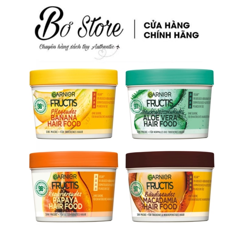 Mặt nạ ủ tóc 3 In 1 Superfood của GARNIER Hair food Fructis Masque thành phần thiên nhiên ,390ml