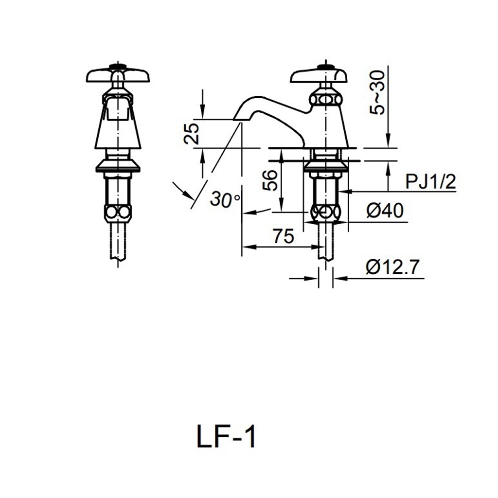 Vòi chậu rửa mặt INAX LF-1, vòi nước lavabo lạnh INAX