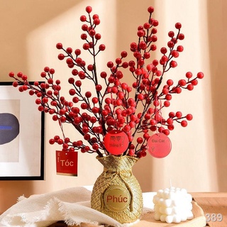 LTài lộc trái cây bao lì xì hoa giả mô phỏng trang trí phòng khách tết cưới cắm