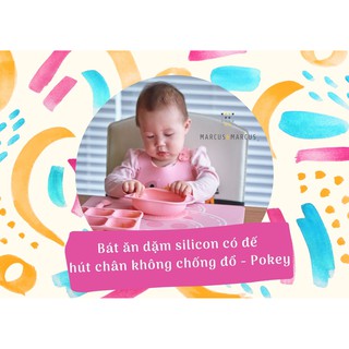 Bát ăn dặm silicon đế hút chân không Marcus & Marcus Ollie