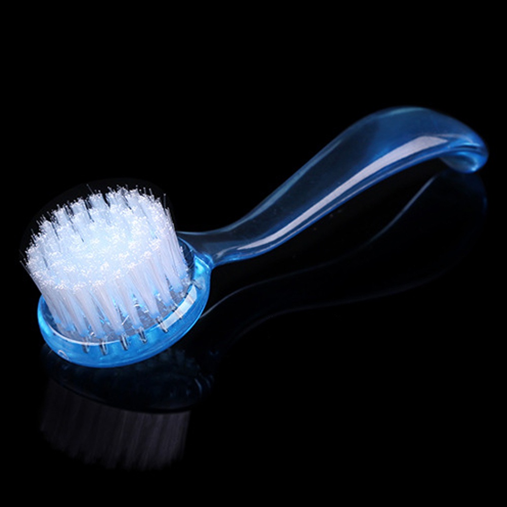 1 Cọ Vệ Sinh Bụi Bẩn Móng Tay Đầu Tròn Cán Dài Bằng Nhựa Tiện Dụng