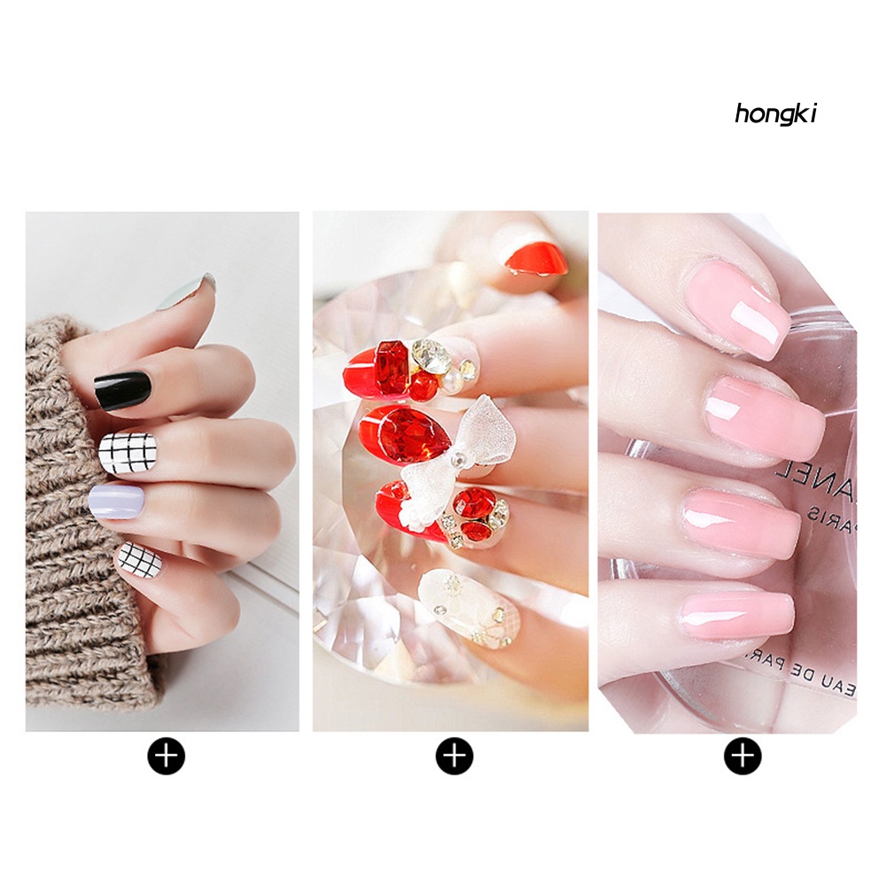 [Hàng mới về] Set 120 miếng dán trang trí móng tay giả 2 mặt trong suốt