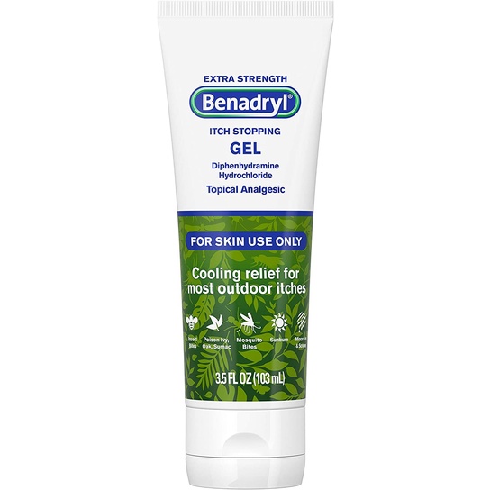 Bill US - Kem hỗ trợ giảm nổi mẩn đỏ Benadryl Itch Stopping Gel của Mỹ 103ml