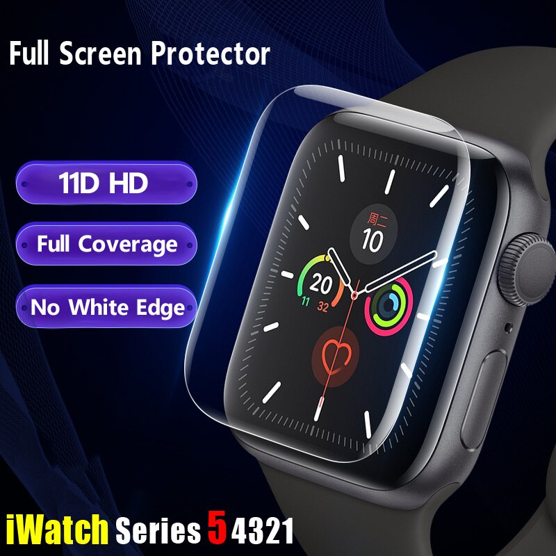 Miếng Dán Mềm Trong Suốt Bảo Vệ Màn Hình Không Kính iwatch 45mm 41mm 40 44mm 7 6 se 5 4 3 38 42mm