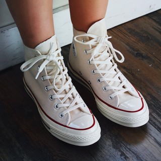 ( 𝙃𝙖̀𝙣𝙜 𝙍𝙚𝙖𝙡 ) Giày Conversse Chuck70s Cream ( Kem ) Cao Cổ