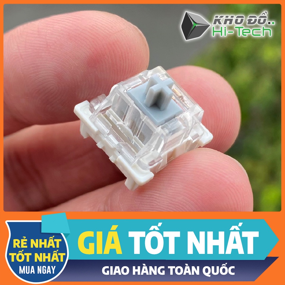 [SET 4 CON] Switch Outemu Silent Gray đã lube mượt mà 💖 Lò xo 55g | Bottom out 65g | Tactile switch