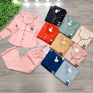 Bộ lụa satin Thêu NY