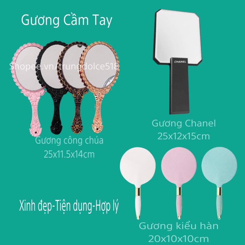 Gương Cầm Tay Trang Điểm,Phun xăm,Spa