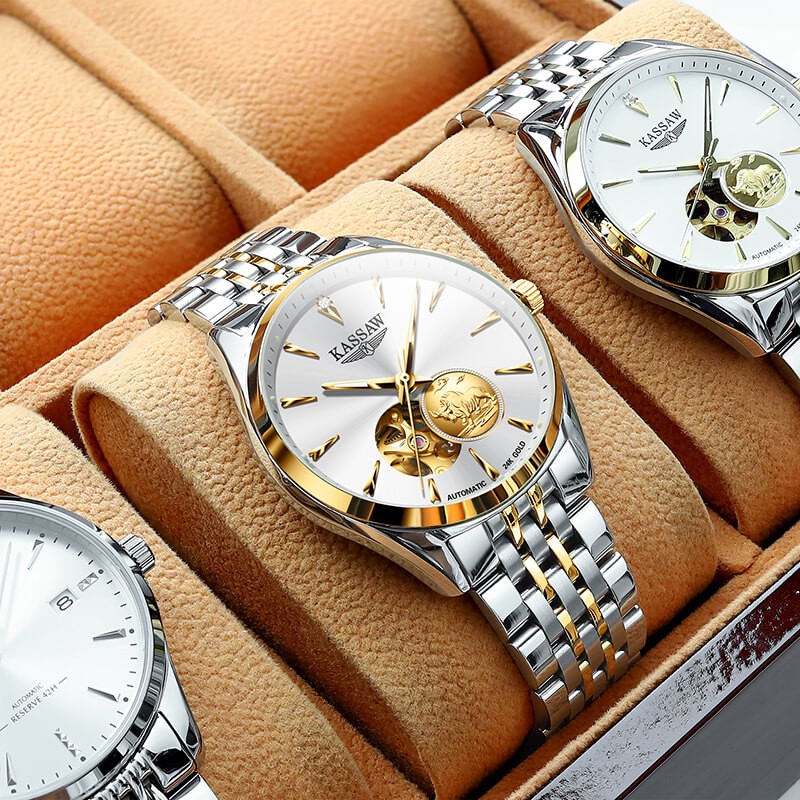 Đồng hồ nam chính hãng KASSAW K222-1 Kính sapphire ,chống xước,Chống nước ,BH 24 tháng,Máy cơ (Automatic) ,dây kim loại