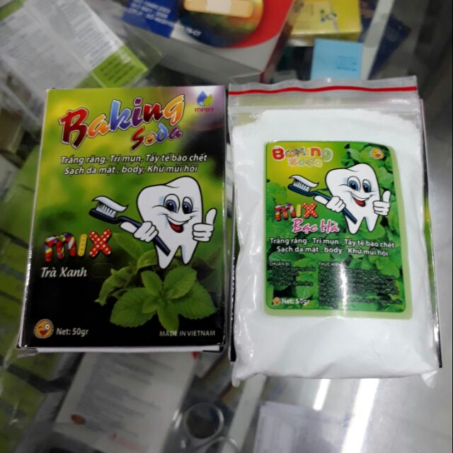 Baking soda mix bạc hà