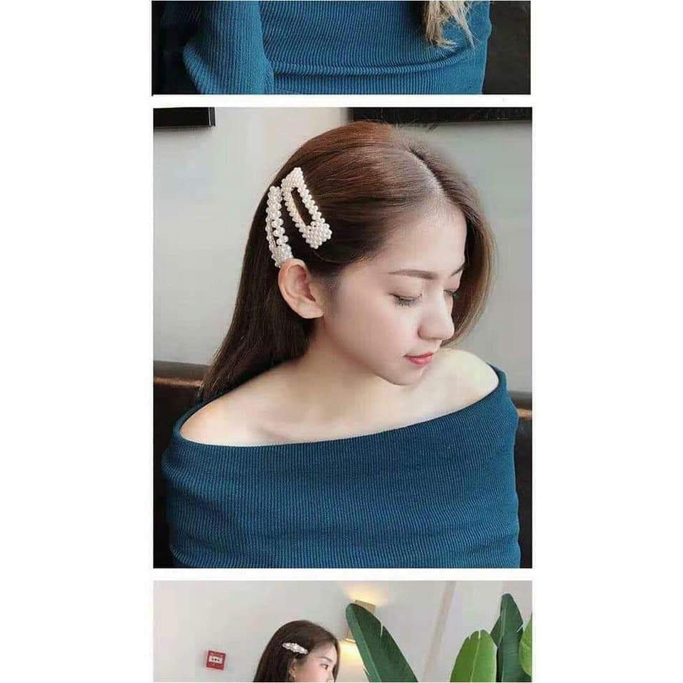 Set 4 Kẹp Ngọc Kiểu Hàn Quốc Cực Xinh