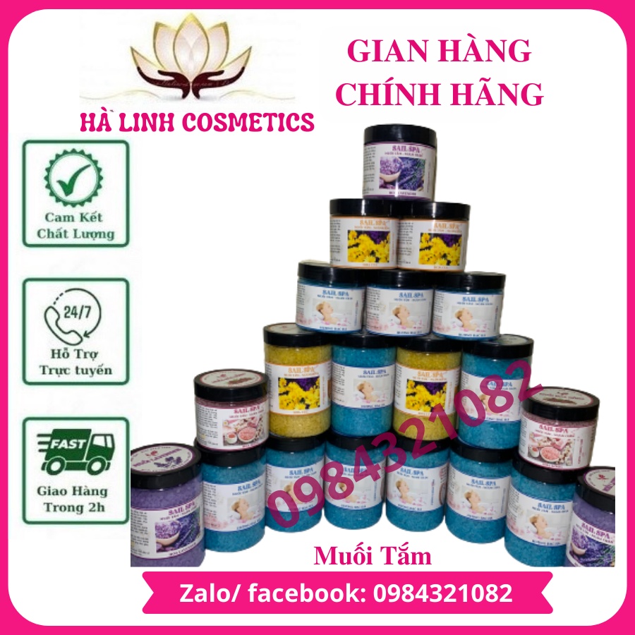 500gr Muối tắm ngâm bồn hương Bạc Hà tẩy tế bào chết giúp da trắng sáng mịn màng handmade