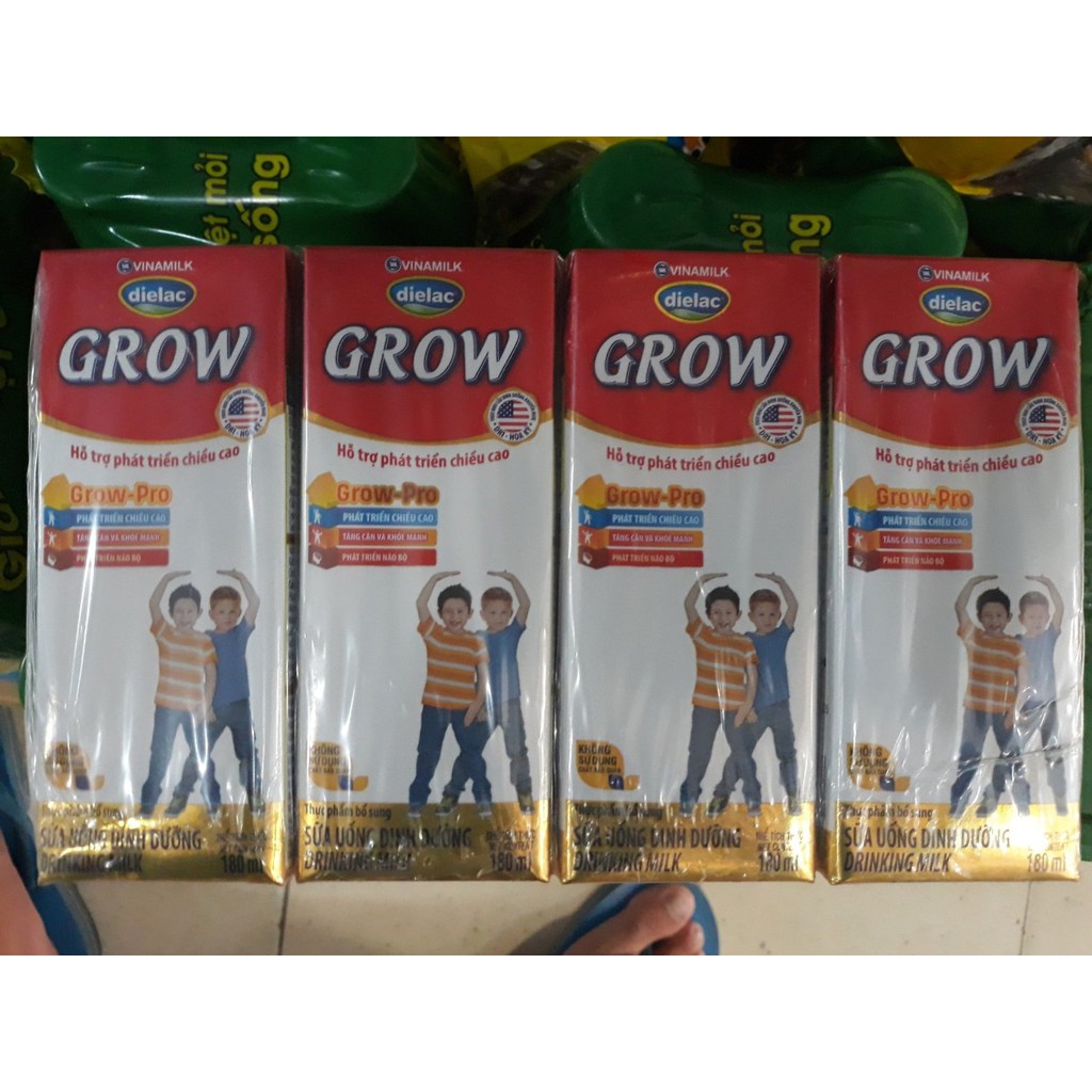 SỮA BỘT PHA SẴN DIELAC GROW 180ML - LỐC 4 HỘP X 180ML