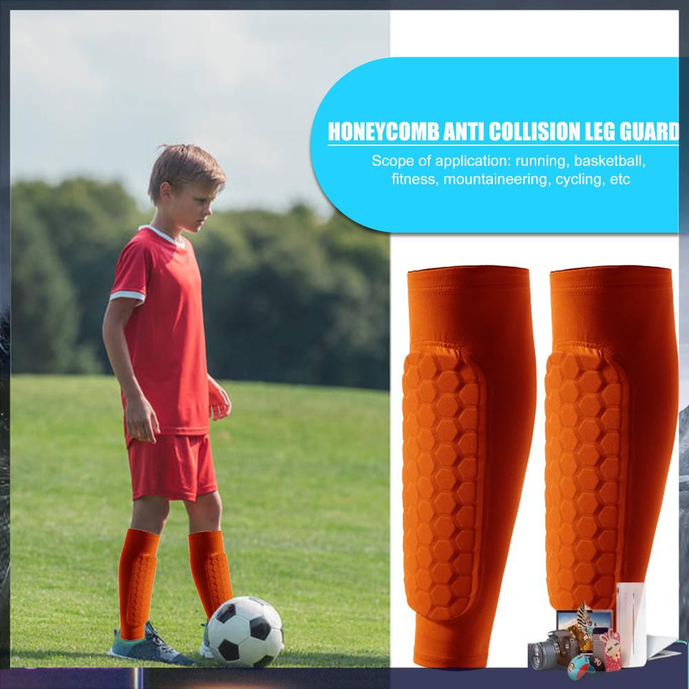 1pc Outdoor Football Shin Guard Pads Honeycomb Running Calf Protective Gear