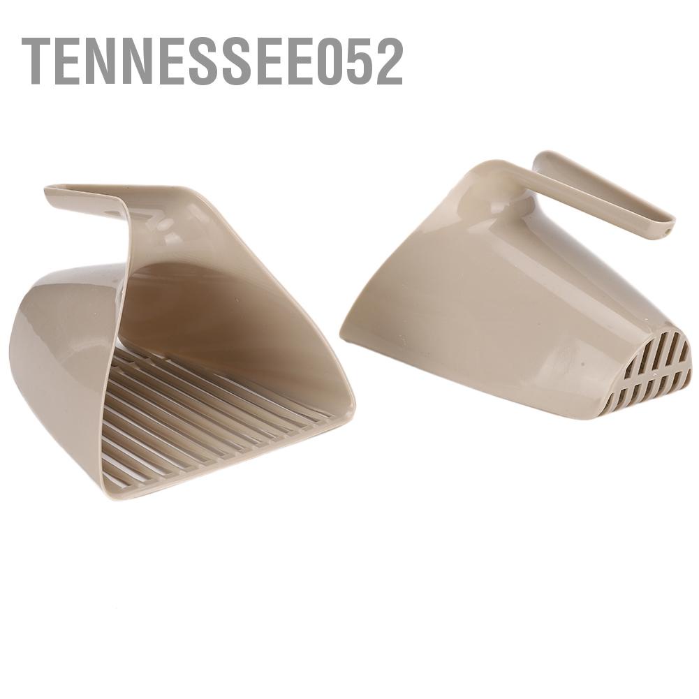 Tennessee052 2Pcs/ Set Cat Litter Boxes Shovel Cleaning Tool Toilet Plastic Scoop with Handle