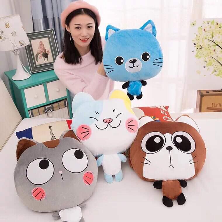 ⛔FREESHIPXTRA⛔ Chăn gối văn phòng 2IN1 HÌNH THÚ DỄ THƯƠNG