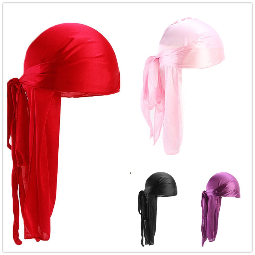 Mũ Trùm Đầu Vải Lụa Satin Thoáng Mát Phong Cách Durag 360
