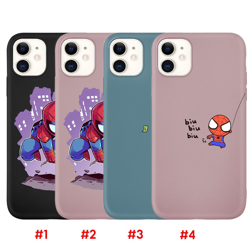 Ốp lưng silicone mềm hình người nhện cho IPhone 6 6s 7 8 Plus X XS XR XSMax 11 11Pro Max | BigBuy360 - bigbuy360.vn