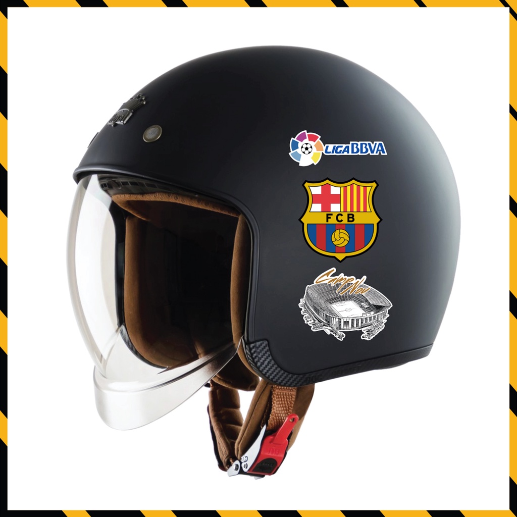 Sticker Bóng Đá FC BARCELONA Dán Tem Xe, Dán Nón, Điện Thoại, Laptop - Hình Dán Chất Liệu Chống Thấm Nước, Bền Màu