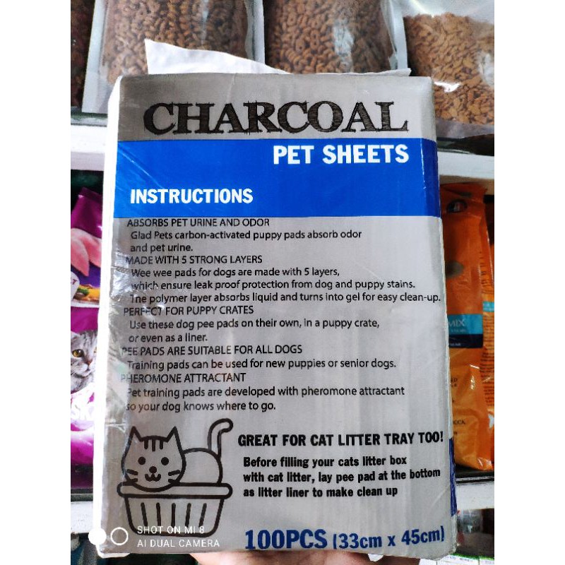 Tấm lót vệ sinh CHARCOAL pet sheets than hoạt tính SIZE S100, M50  miếng