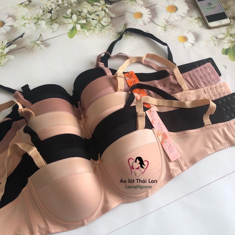 Áo lót ngực cup ngang không đệm bigsize Thái Lan có gọng cup b 2253 size 36 đến 44