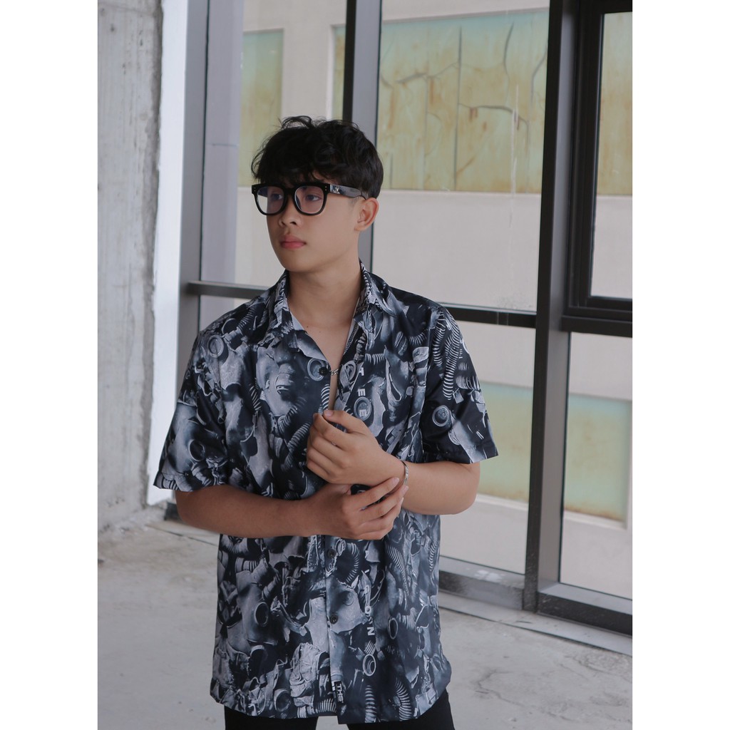 [TeeHolic] Áo Sơ Mi Unisex In Hình Mặt Nạ THS