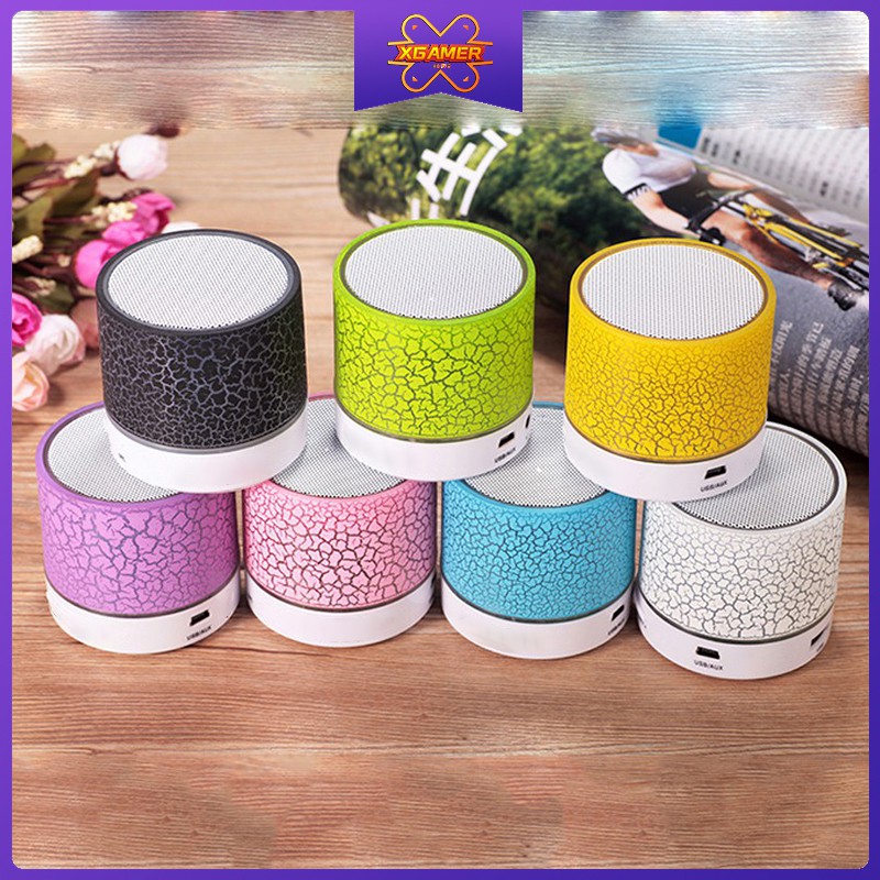 XGamer A9 Wireless Colorful LED Light Mini Portable Bluetooth Speaker Support USB / AUX / TF Card / FM