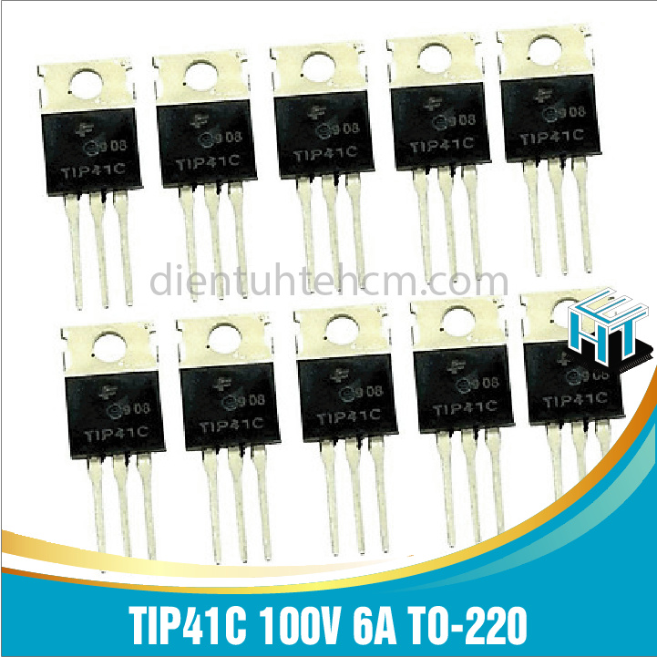Combo 4 con Transistor công suất NPN TIP41C 100V 6A TO-220