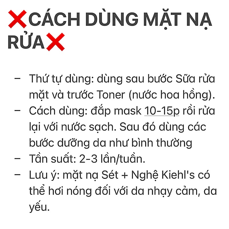 Mặt Nạ Đất sét KIEHL'S Thanh Lọc Da | Mask Kiehls Giảm Mụn Se Lỗ Chân Lông